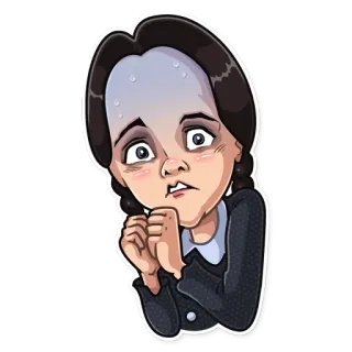 😰 deb7a83a Wednesday Addams The Addams Family Mercoledì, Addams, serie TV, film, paura whatsapp sticker