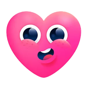 ♥️ 8c9ffed8 หัวใจ, อิโมจิ, การ์ตูน, ความรัก, น่ารัก, หน้า telegram sticker