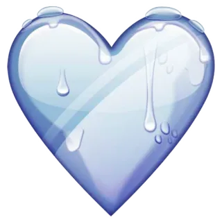 💙 c99d416c หัวใจ, สีฟ้า, น้ำ, หยดน้ำ, ความรัก, อิโมจิ, โปร่งใส telegram sticker