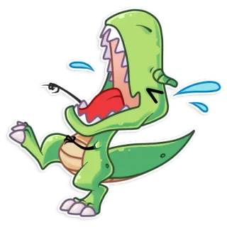 😂 317fa110 恐龙, 笑, 哭, 搞笑, 表情符号, 人物 telegram sticker