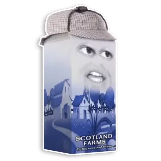 👎 57174434 SCOTLAND FARMS To Refuel Anb Rewrd skotlandia, pertanian, detektif, susu, jeruk menyebalkan whatsapp sticker