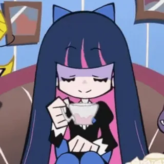 💗 f65cc67b Stocking Anarchy Panty & Stocking with Garterbelt อนิเมะ, Stocking Anarchy, ชา, การ์ตูน, ตัวละคร telegram sticker