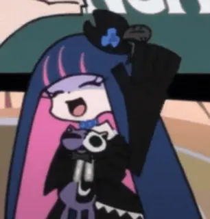 💗 f85ca1db Stocking Anarchy Panty & Stocking with Garterbelt อนิเมะ, การ์ตูน, Stocking Anarchy, นิ้วกลาง telegram sticker