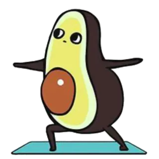 The Avocado Yog • @HinduStickers whatsapp stickers
