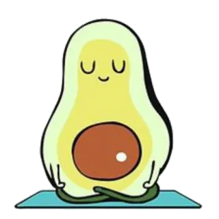 The Avocado Yog • @HinduStickers telegram stickers