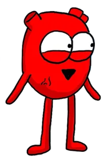 😌 5f54224b หัวใจ, การ์ตูน, สีแดง, ตัวละคร, ตลก, แปลก telegram sticker