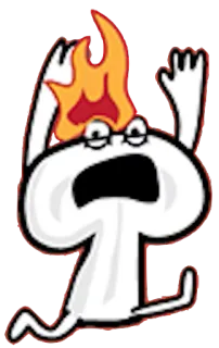 🔥 80be5196 การ์ตูน, ไฟ, ตื่นตระหนก, กลัว, ตลก, แอนิเมชั่น telegram sticker
