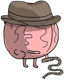 🗡 8820b228 สมอง, หมวก, นักสืบ, การ์ตูน, ฉลาด, ปัญญา telegram sticker