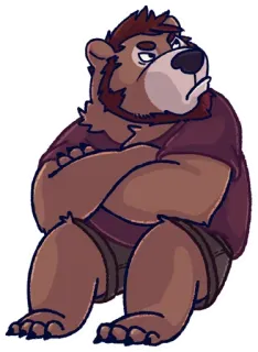 😟 1bcdc093 곰, 만화, 캐릭터, 동물, 털 whatsapp sticker