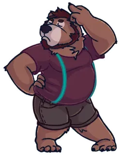 😩 45c85469 퍼리, 의인화, 곰, 만화, 캐릭터 whatsapp sticker