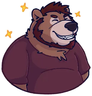 😳 47b78b72 곰, 동물, 만화, 행복한, 귀여운, 털복숭이 whatsapp sticker