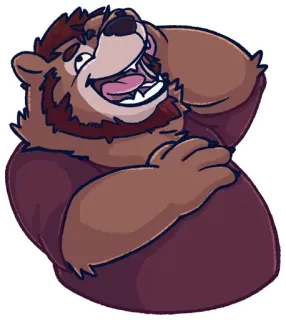 😝 6b8c5d62 곰, 퍼리, 만화, 동물, 포유류, 행복, 마스코트 whatsapp sticker