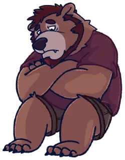 😩 c9f59173 곰, 슬픈, 만화, 털, 의인화, 우울한 whatsapp sticker