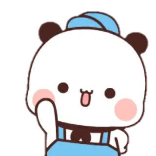 👋 95495539 Панда, Милый, Мультфильм, Стикер, Персонаж, Анимированный telegram sticker