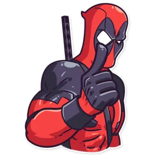 👈 e17feede Deadpool Deadpool, Marvel, Stripboek, Superheld, Duim omhoog telegram sticker