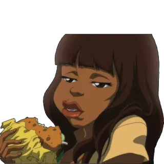 🍔 7431ac24 먹방, 음식, 만화, 캐릭터, 여자 telegram sticker