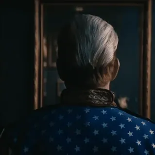 😐 83ed4a33 Homelander The Boys superbohater, gwiazdy, patriotyczny, Homelander, The Boys, widok z tyłu whatsapp sticker