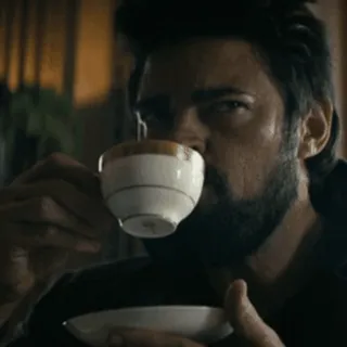 ☕️ 9a2f441c Billy Butcher The Boys serial tv, superbohater, herbata, brodaty mężczyzna, picie whatsapp sticker