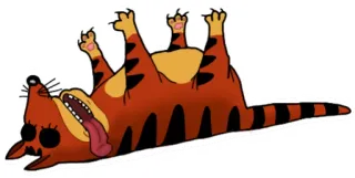 😵 0b948a00 cat, animal, orange, tongue, funny, playful telegram sticker