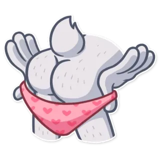 👙 ddb40df4 fesses, sous-vêtements, dessin animé, fantaisiste, humoristique, corps, illustration telegram sticker