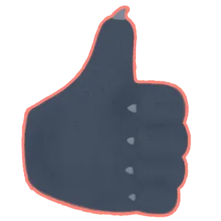 👍 c2237980 Polegar para cima, Gosto, Aprovação, Positivo, Gesto, Mão telegram sticker