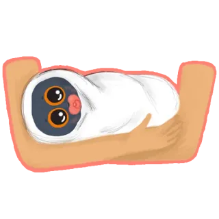 👼 e5f0b23c bebê, fofo, recém-nascido, embrulhado, pequeno, desenho animado, ilustração telegram sticker