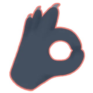 👌 e60f2211 OK mão, gesto ofensivo, símbolo, gesto, mão telegram sticker