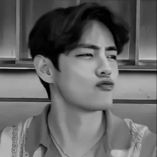 🖤 c16dc9ea V kpop, bts, วี, คิมแทฮยอง, นักร้อง, ภาพเหมือน telegram sticker