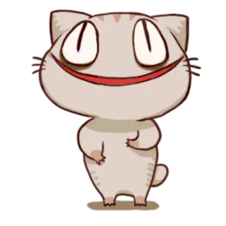 😃 48d62c75 kat, dier, cartoon, sticker, schattig, grappig telegram sticker