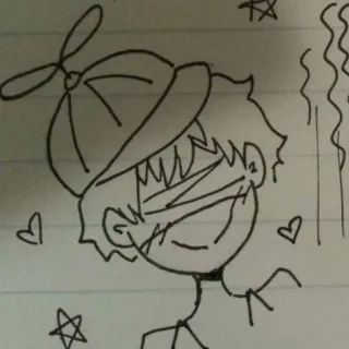 ✨ 7e1873a5 การ์ตูน, ภาพวาด, คนก้างปลา, หัวใจ, ดาว, ตัวละคร telegram sticker