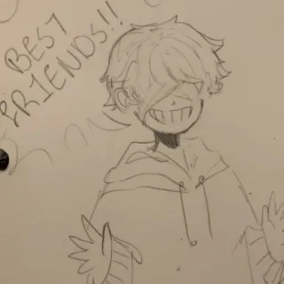 🤗 8d48d972 BEST FRIENDS!! ภาพวาด, เพื่อน, สเก็ตช์, การ์ตูน, งานศิลปะ, ภาพเขียนเล่น telegram sticker