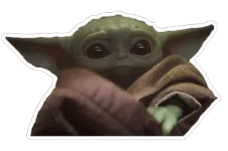 👶 59a4e1c3 Baby Yoda The Mandalorian Baby Yoda, Grogu, The Mandalorian, Star Wars, Cute, Cartoon, Sci-Fi telegram sticker