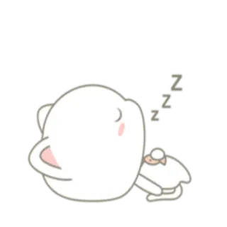😴 7f7d6e5f sonno, carino, gatto, cartone animato, dormire, kawaii telegram sticker