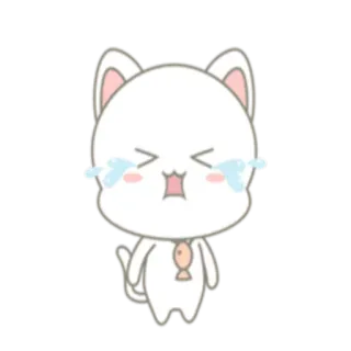 😭 a85f3881 gatto, piangere, triste, pesce, adesivo telegram sticker