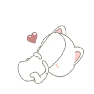 😍 b870ff85 gatto, cuore, carino, adesivo telegram sticker