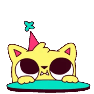 🥳 378c6302 кот, вечеринка, смешной, милый, день рождения, стикер, животное, праздник whatsapp sticker