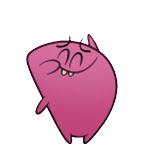 🕺 98826480 Мультфильм, Розовый, Персонаж, Иллюстрация, Милый whatsapp sticker