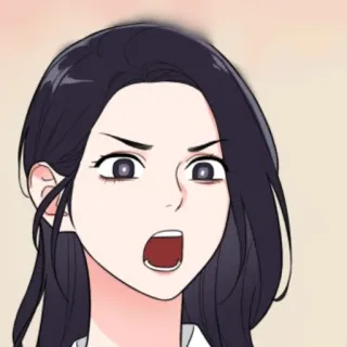 ☺️ 353e95c2 女性, アニメ, 漫画, びっくり, ショック, 怖い telegram sticker