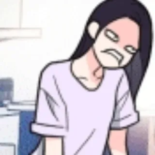 🖤 79480fe9 女性, 漫画, 怒り, 不機嫌, イライラ, うんざり telegram sticker