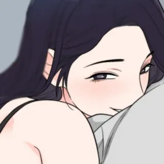 🖤 a15903be アニメ, 女性, 睡眠, 枕 telegram sticker