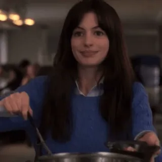 🥘 b0a1f1ba vrouw, koken, portret, brunette, blank telegram sticker