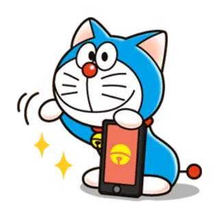 😸 754614a3 Doraemon mèo, robot, hoạt hình, anime, điện thoại telegram sticker