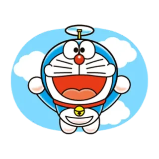 🚁 970a83e9 Doraemon hoạt hình, anime, robot, mèo, chuông telegram sticker