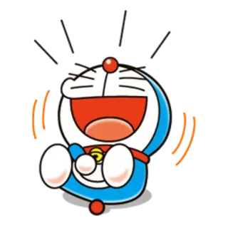 😂 a224db1e Doraemon anime, mèo, hoạt hình, robot, vui vẻ telegram sticker