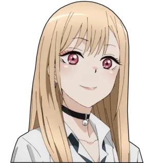 😊 184799c6 anime, ragazza, adesivo, bionda, ritratto, carina telegram sticker