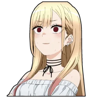 😵‍💫 83a25739 anime, ragazza, bionda, cartone animato, donna, illustrazione, personaggio telegram sticker