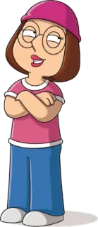 😁 5070bc01 Meg Griffin Family Guy การ์ตูน, รายการทีวี, แอนิเมชัน, ตัวละคร whatsapp sticker
