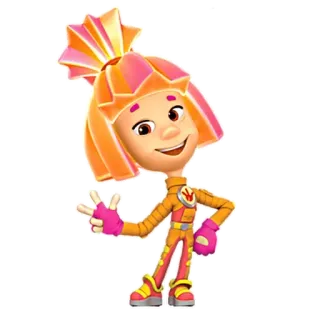 ✌️ d4de833d мультфильм, оранжевый, желтый, персонаж whatsapp sticker