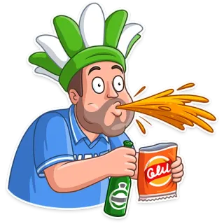 😮 63f21ee7 Gol! sticker, cartoon, voetbal, voetbal, fan, feest telegram sticker