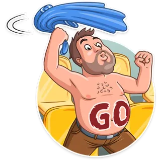 😗 aa285fae GO fan, sport, aanmoedigen, komop, man telegram sticker